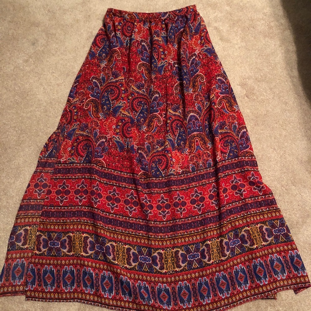 A long silk skirt